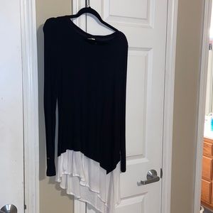 Black and white tunic